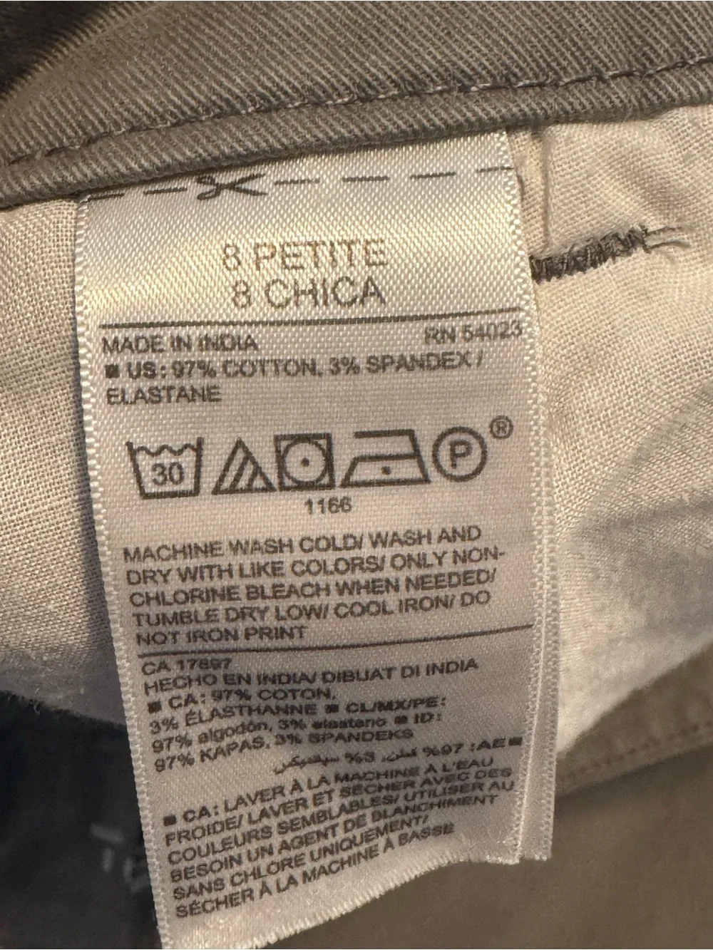 Old Navy Gray Stretch Bootcut Chino Pants Size 8 Petite